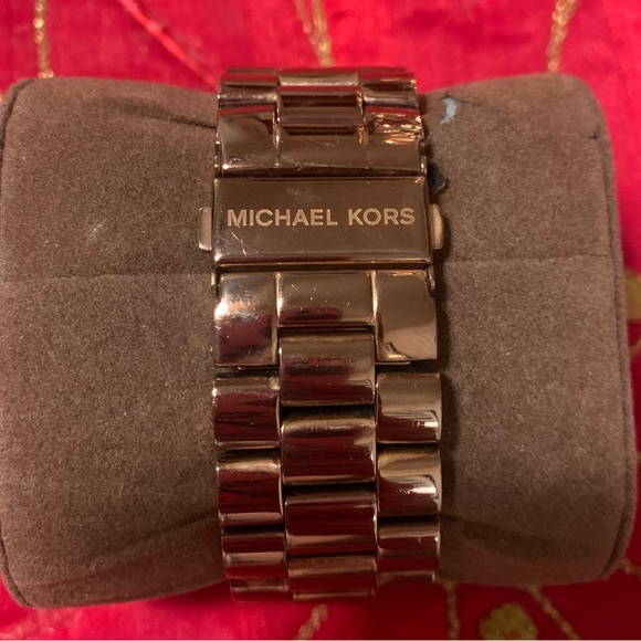 MICHAEL KORS Lennox Pavé Logo Rose Gold-Tone Watch - Picture 4 of 12